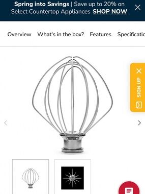 Kitchen aid whisk attachment